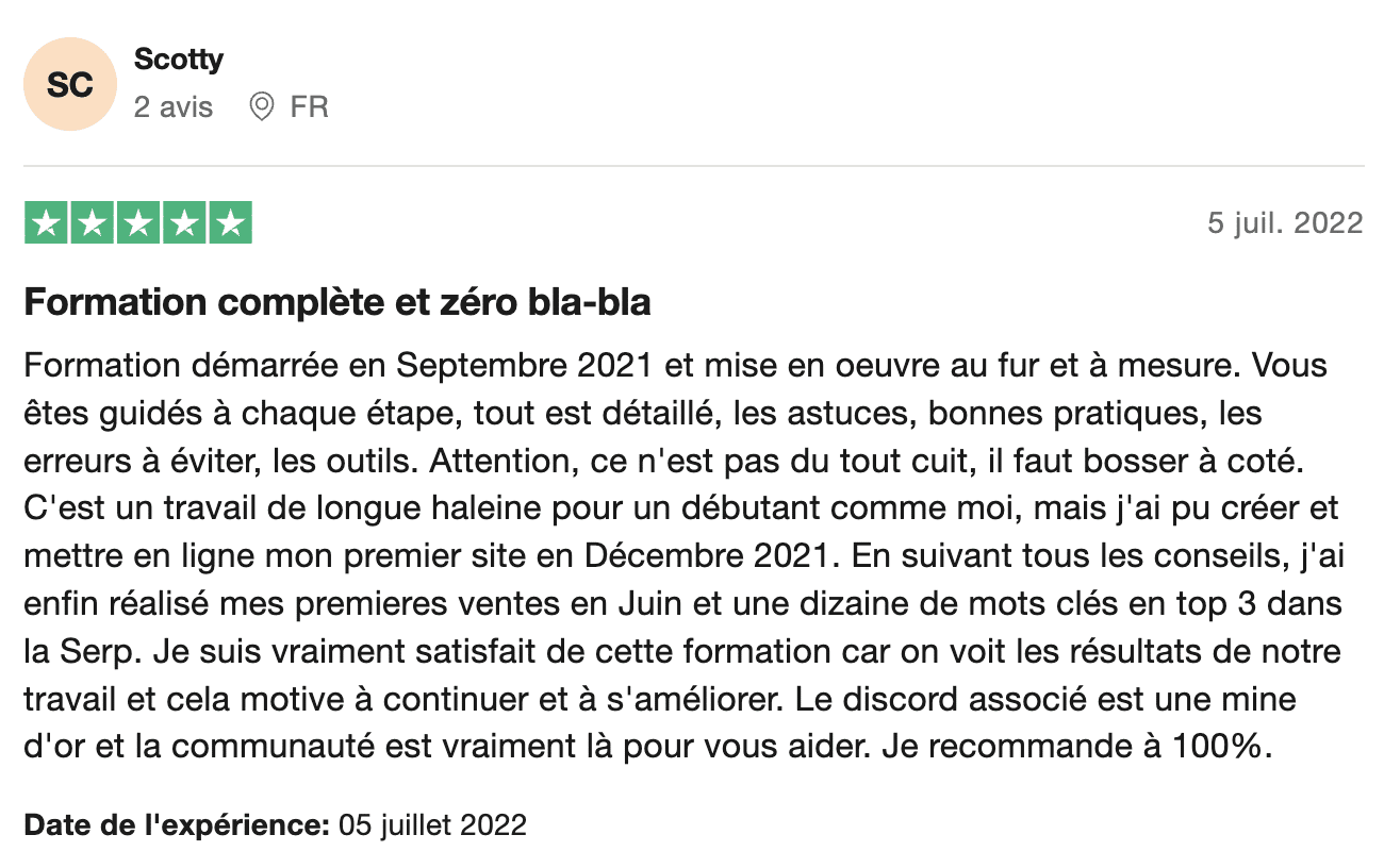Avis Formation Affiliation Les Makers 3