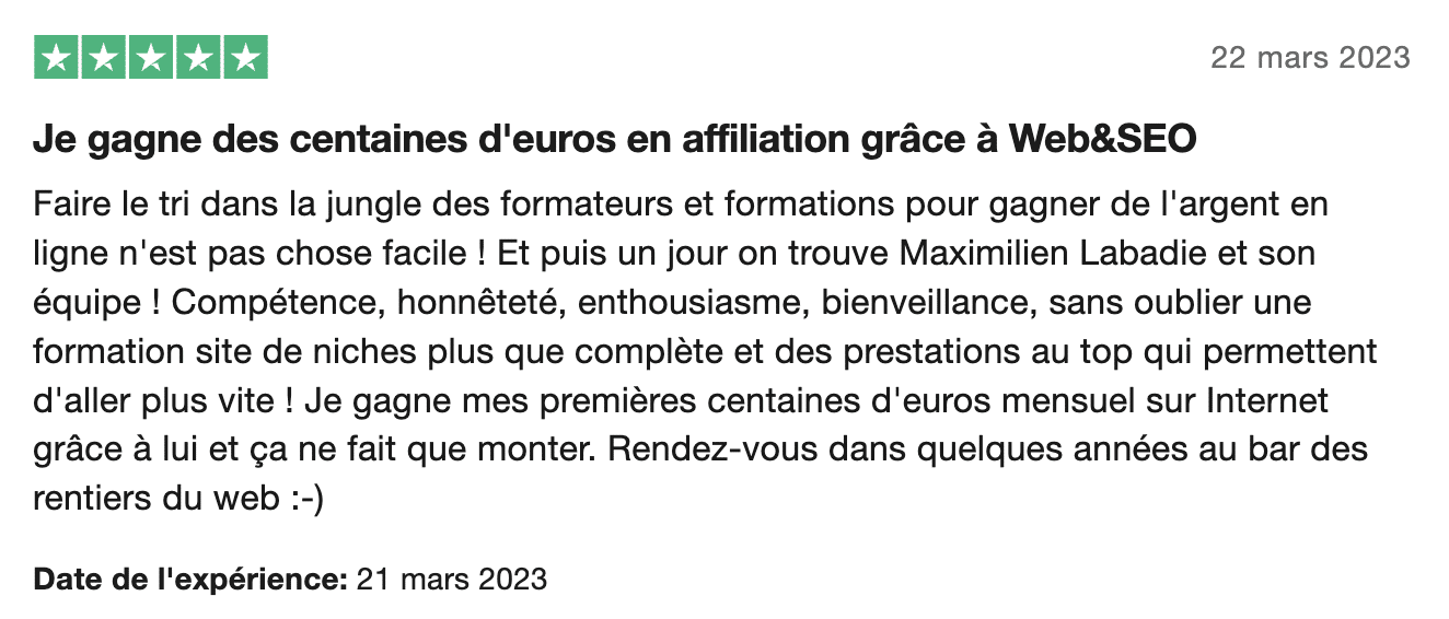 Formation affiliation maximilien labadie avis 3