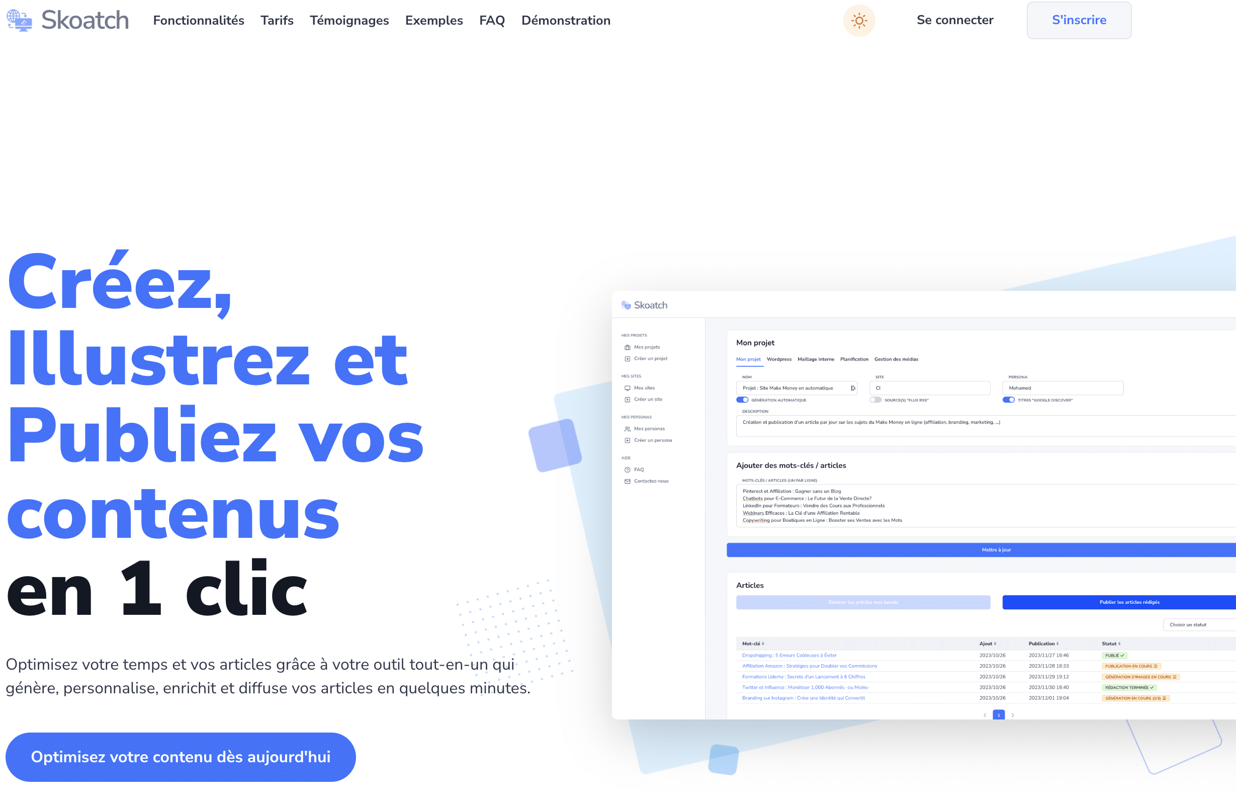 SKOATCH Avis générateur de contenu outil