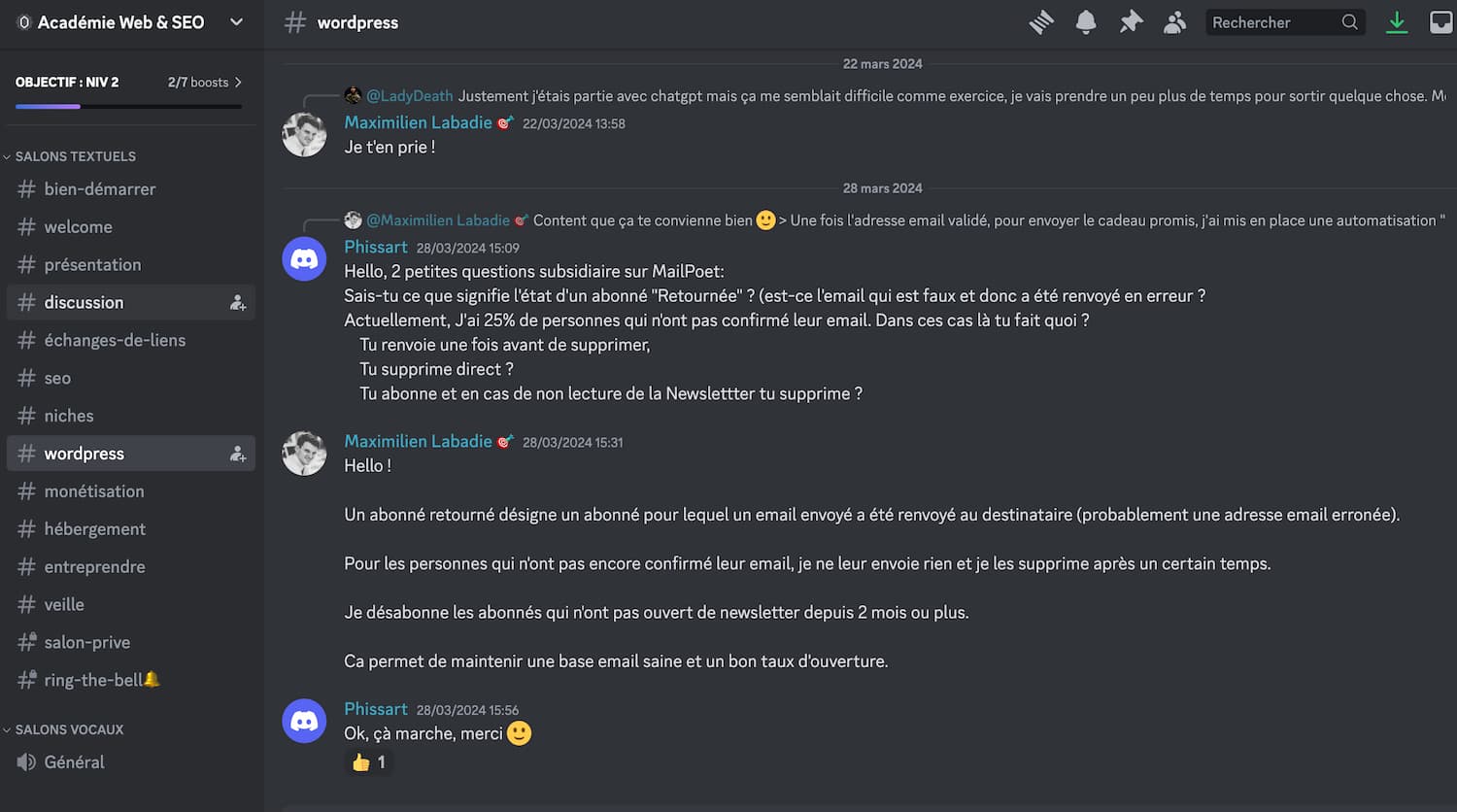 Screenshot Discord Maximilien Labadie